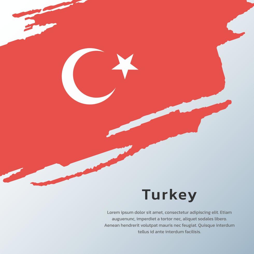 ilustración de plantilla de bandera de turquía vector