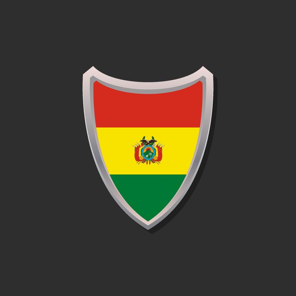 ilustración de la plantilla de la bandera de bolivia vector