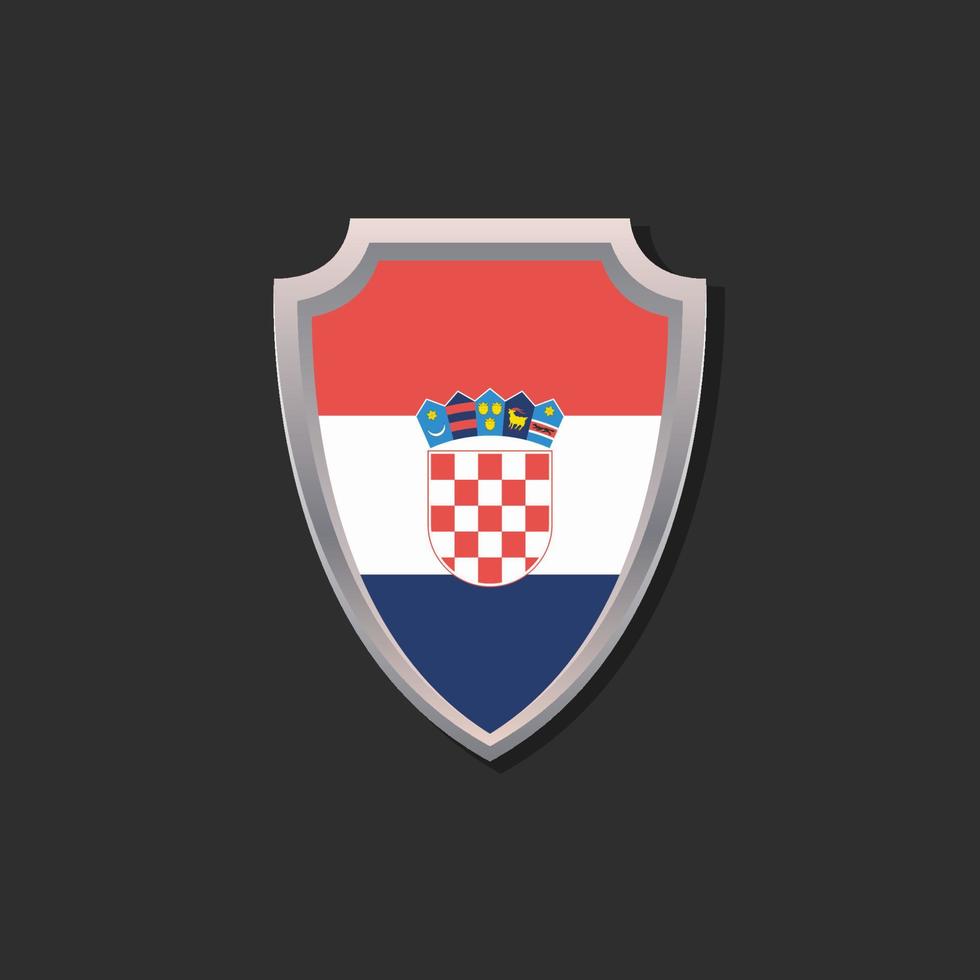 Illustration of Croatia flag Template vector