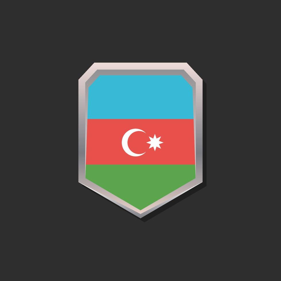 Illustration of Azerbaijan flag Template vector