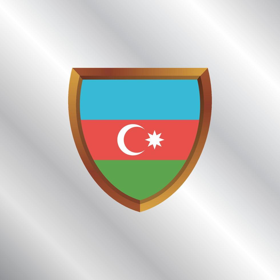 Illustration of Azerbaijan flag Template vector