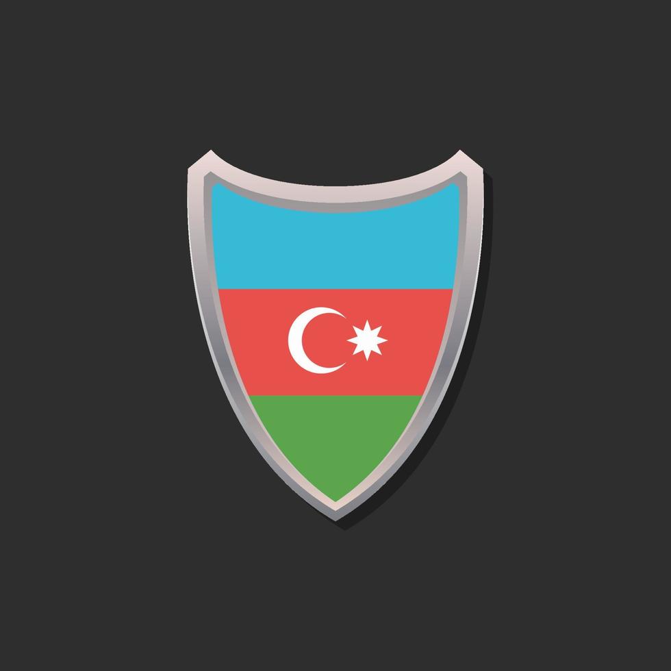 ilustración de la plantilla de la bandera de azerbaiyán vector