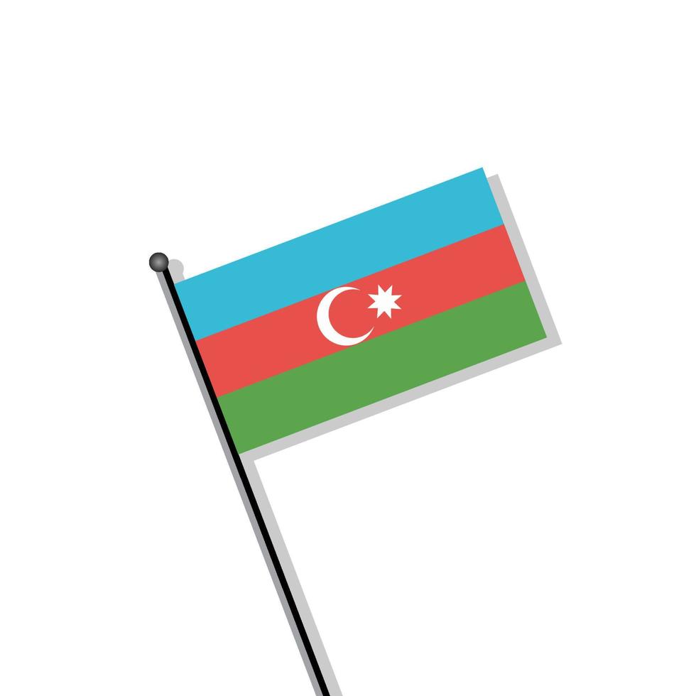 Illustration of Azerbaijan flag Template vector