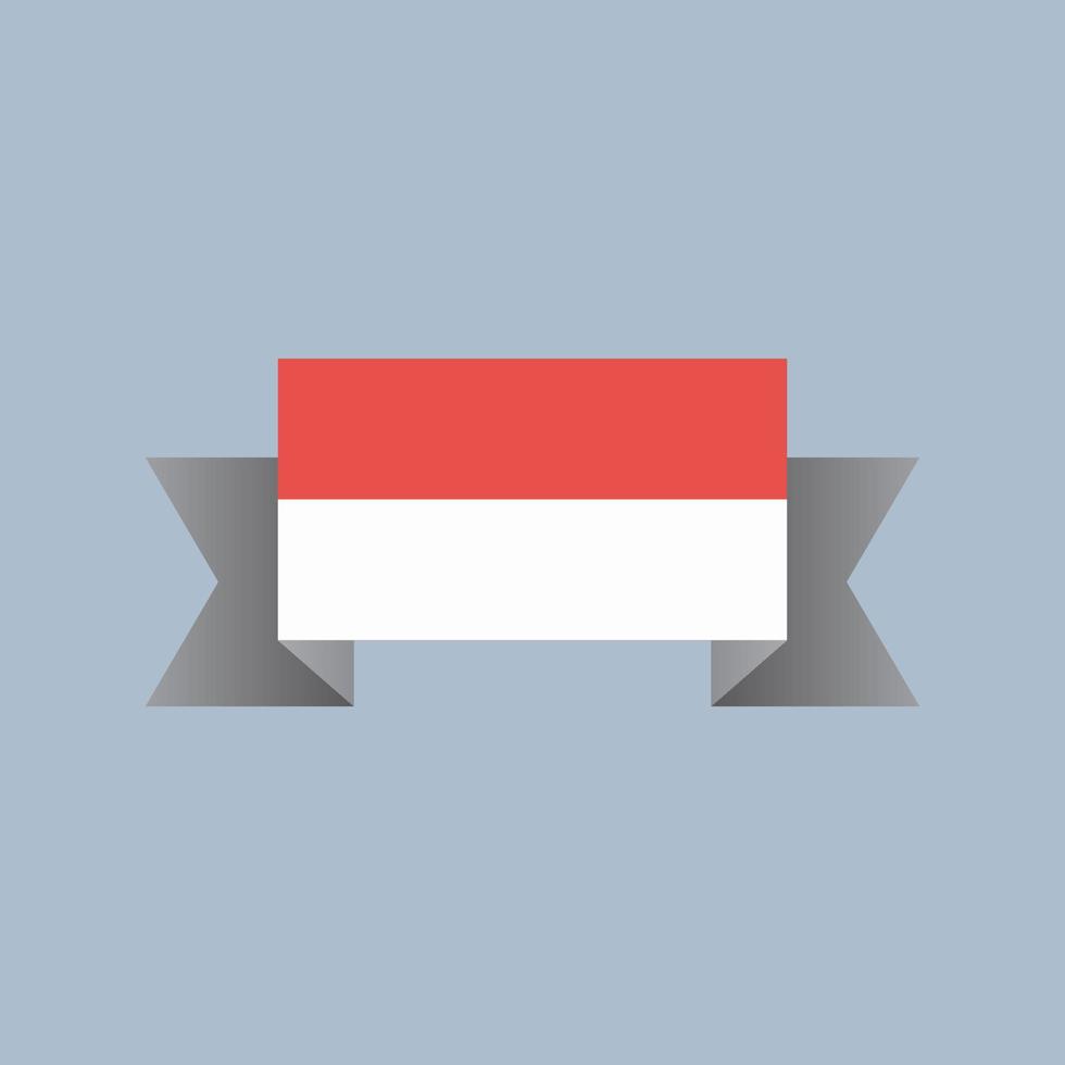 Illustration of Monaco flag Template vector