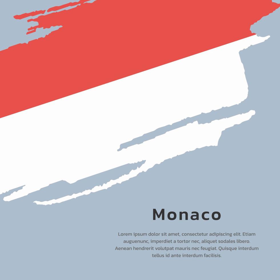 Illustration of Monaco flag Template vector