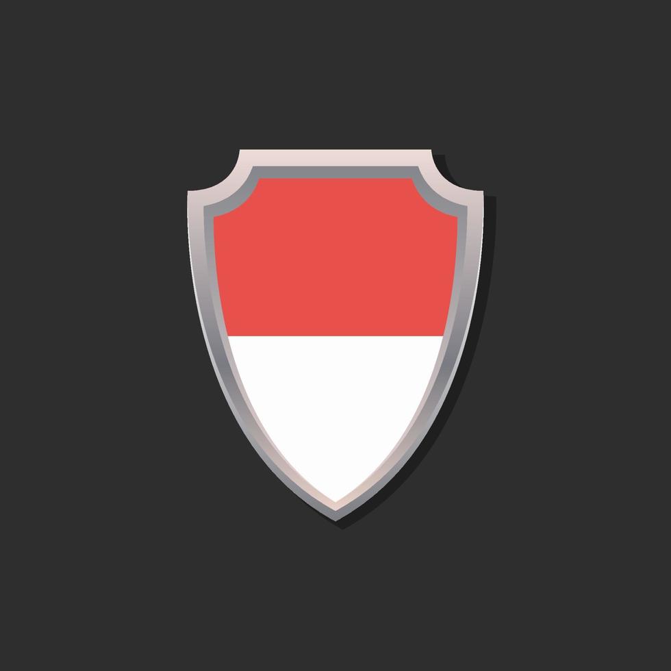 Illustration of Monaco flag Template vector