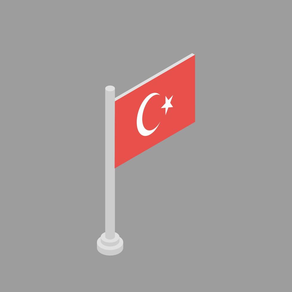 ilustración de plantilla de bandera de turquía vector