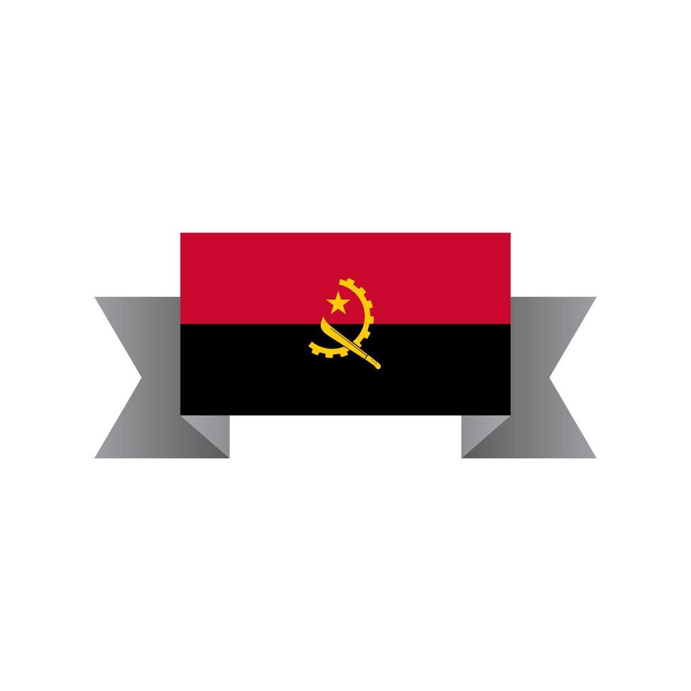 ilustración de la plantilla de la bandera de angola vector