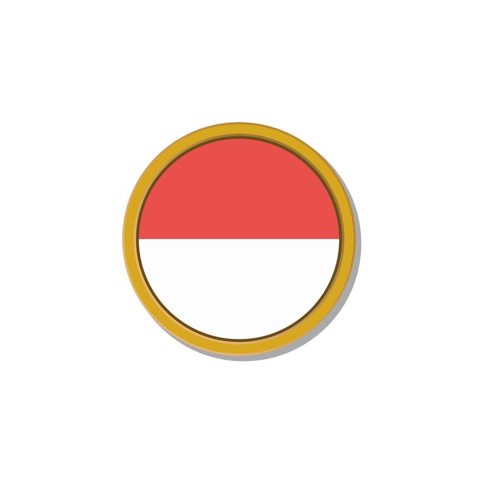 Illustration of Monaco flag Template vector