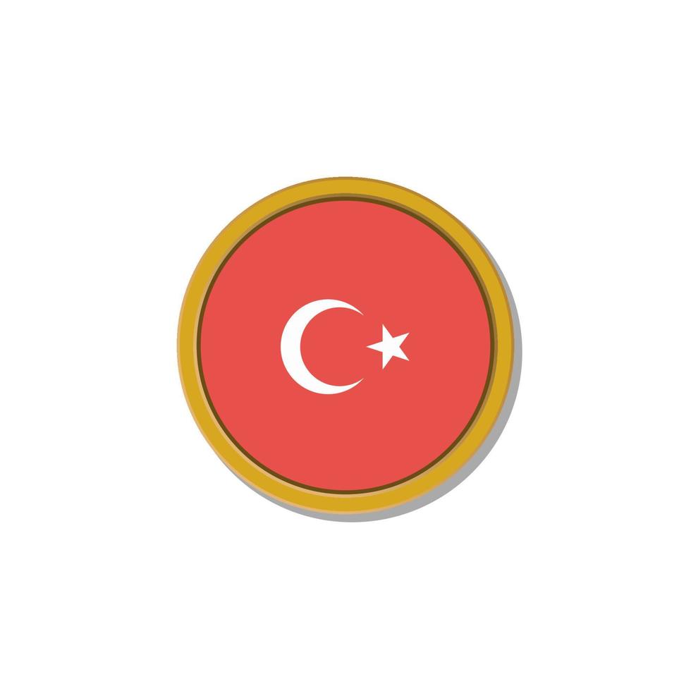 Illustration of Turkey flag Template vector