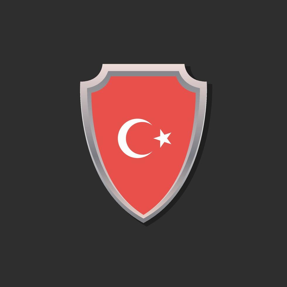 Illustration of Turkey flag Template vector