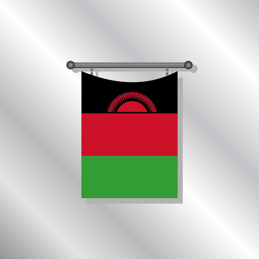 Illustration of Malawi flag Template vector