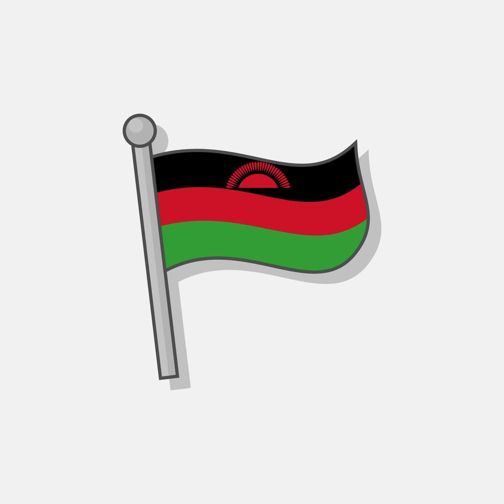 Illustration of Malawi flag Template vector