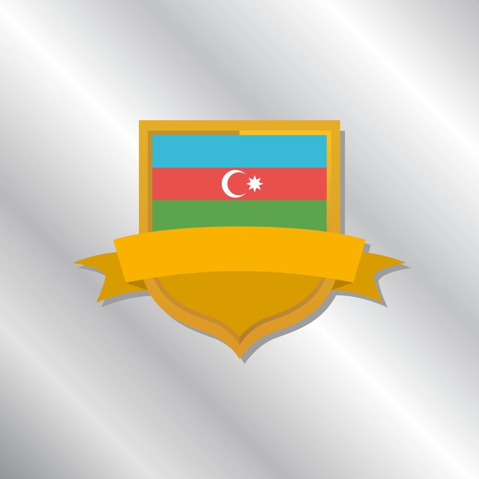 Illustration of Azerbaijan flag Template vector
