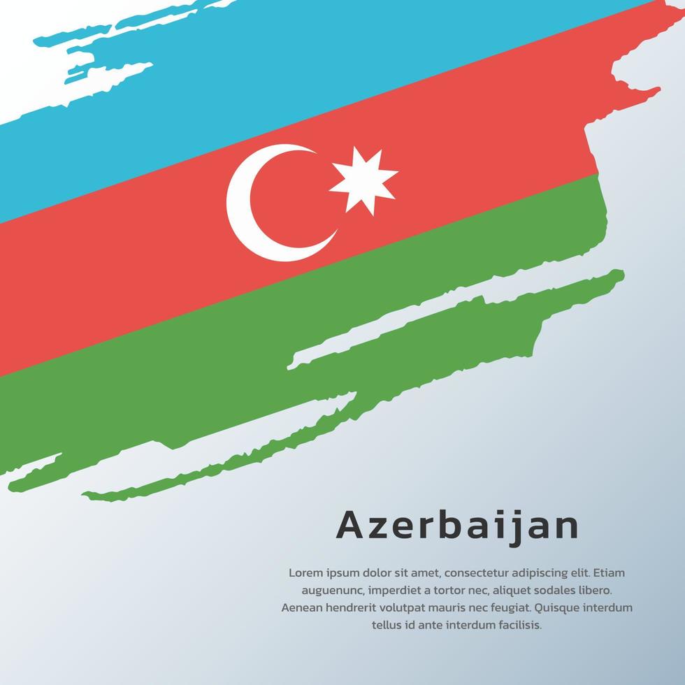 ilustración de la plantilla de la bandera de azerbaiyán vector