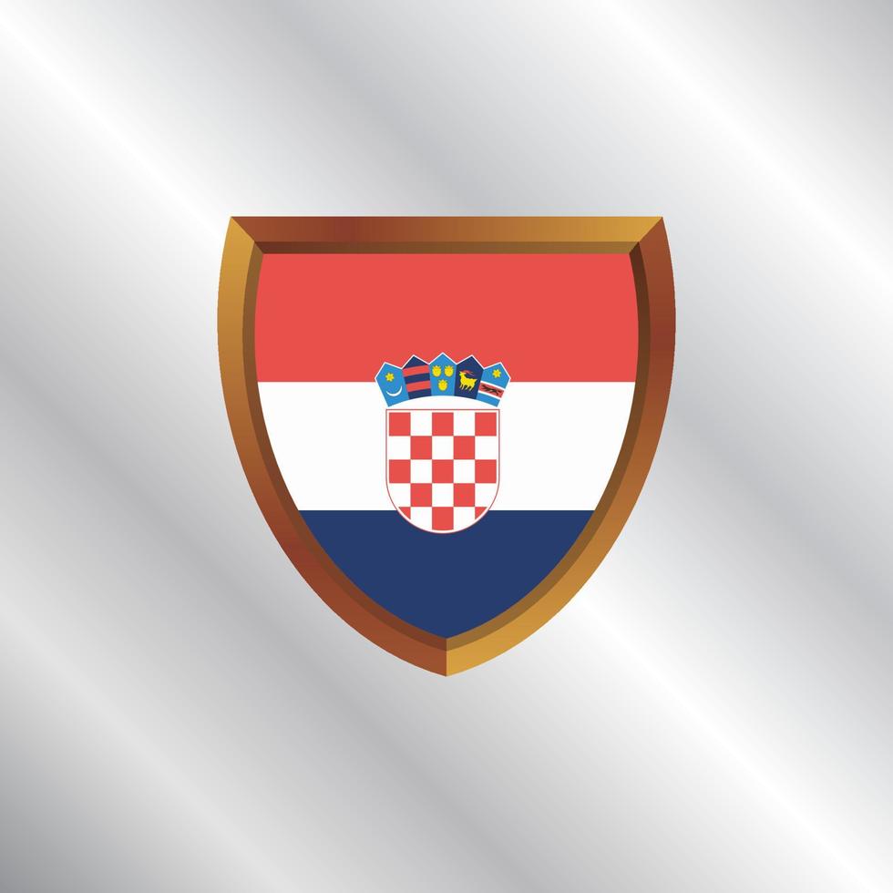 Illustration of Croatia flag Template vector