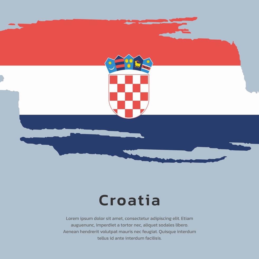 ilustración de plantilla de bandera de croacia vector