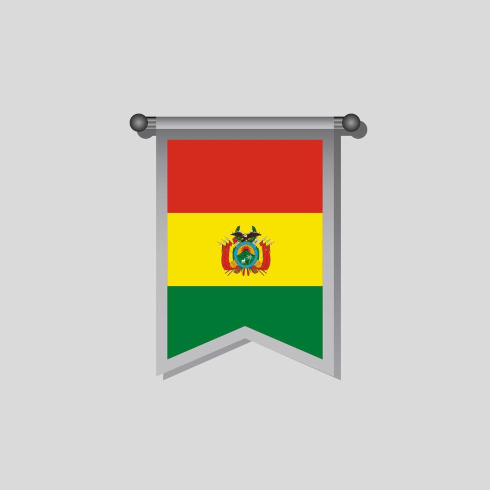 ilustración de la plantilla de la bandera de bolivia vector