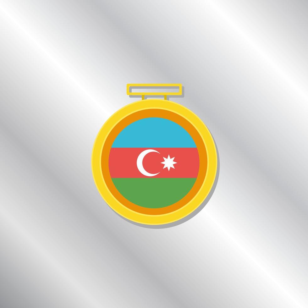 Illustration of Azerbaijan flag Template vector