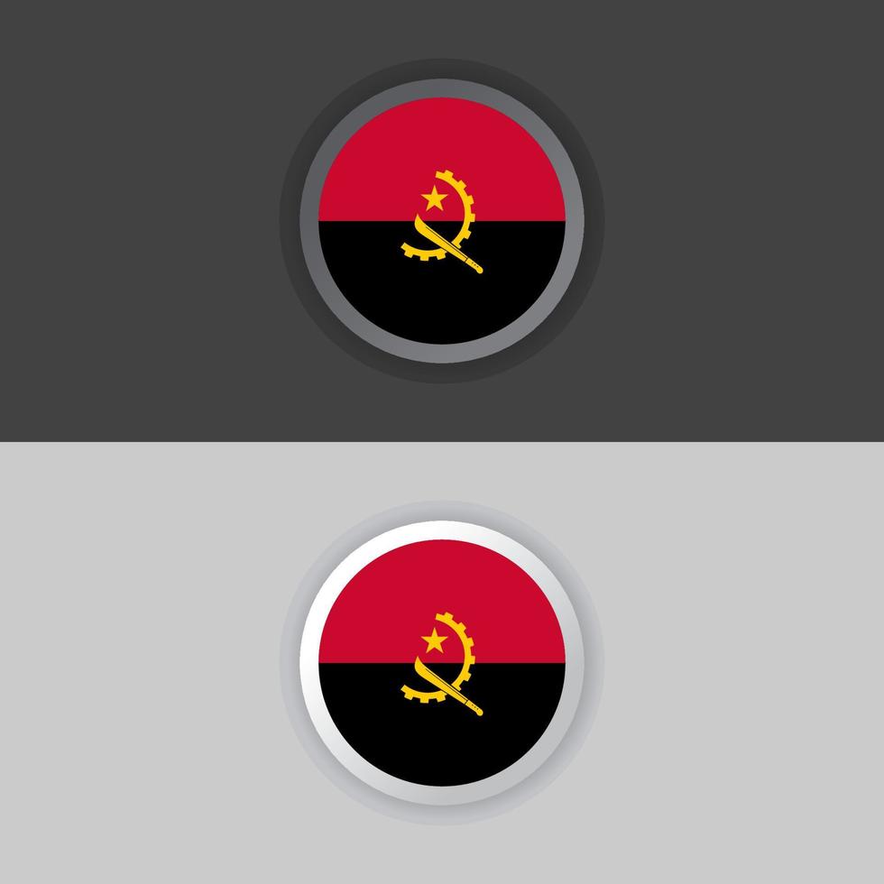 ilustración de la plantilla de la bandera de angola vector