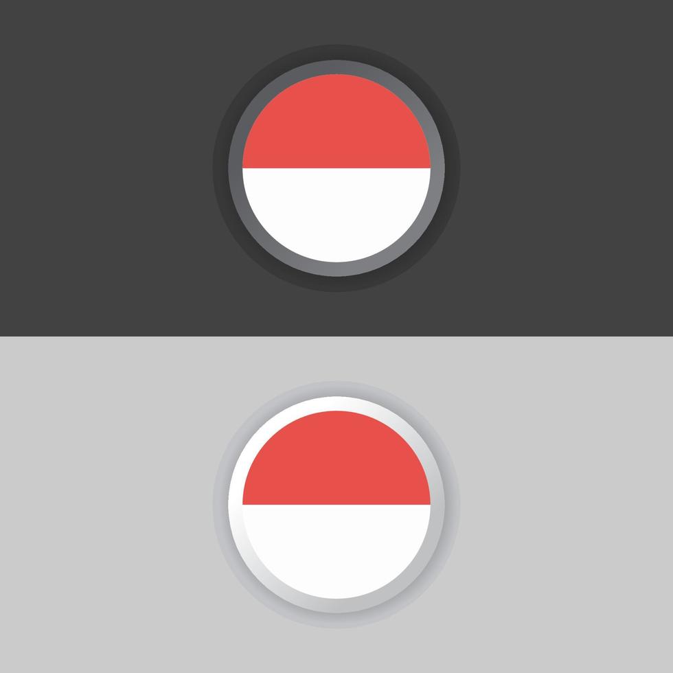 Illustration of Monaco flag Template vector