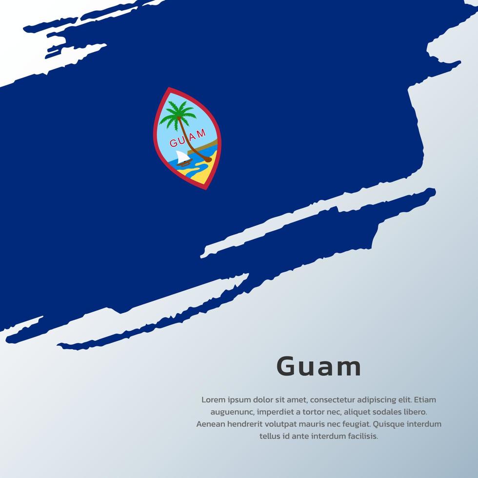 ilustración de la plantilla de la bandera de guam vector