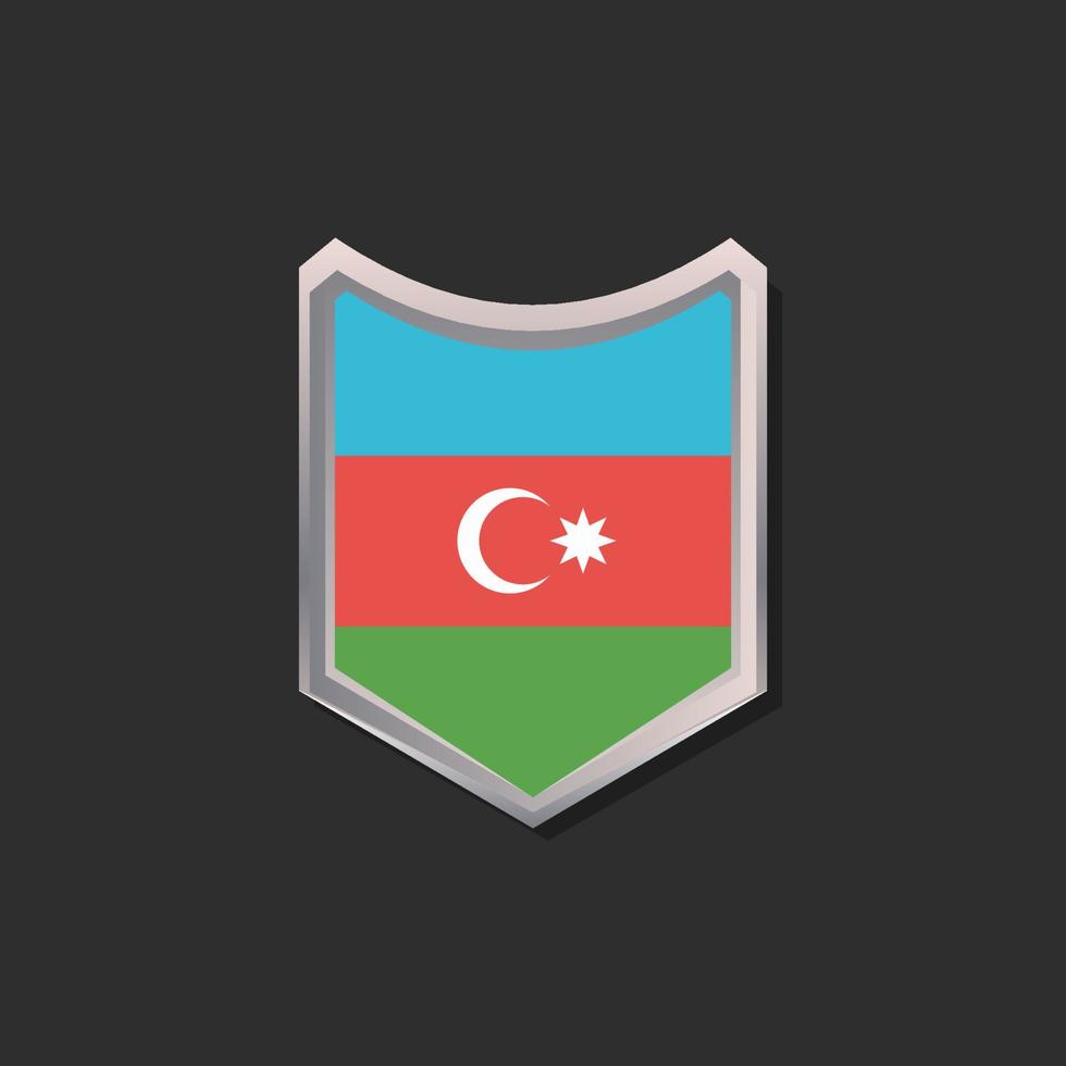 Illustration of Azerbaijan flag Template vector