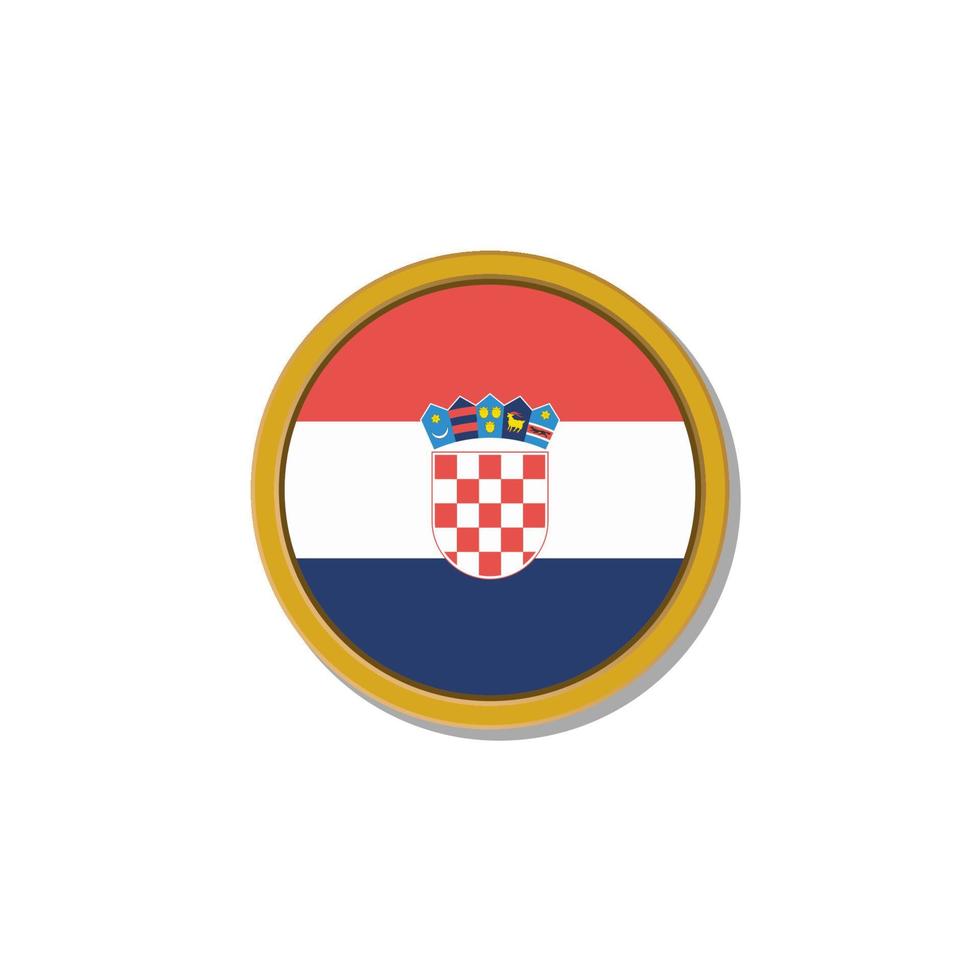 Illustration of Croatia flag Template vector