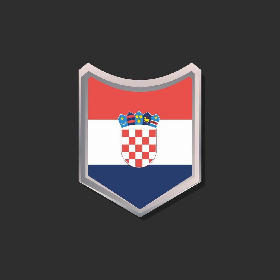 Illustration of Croatia flag Template vector