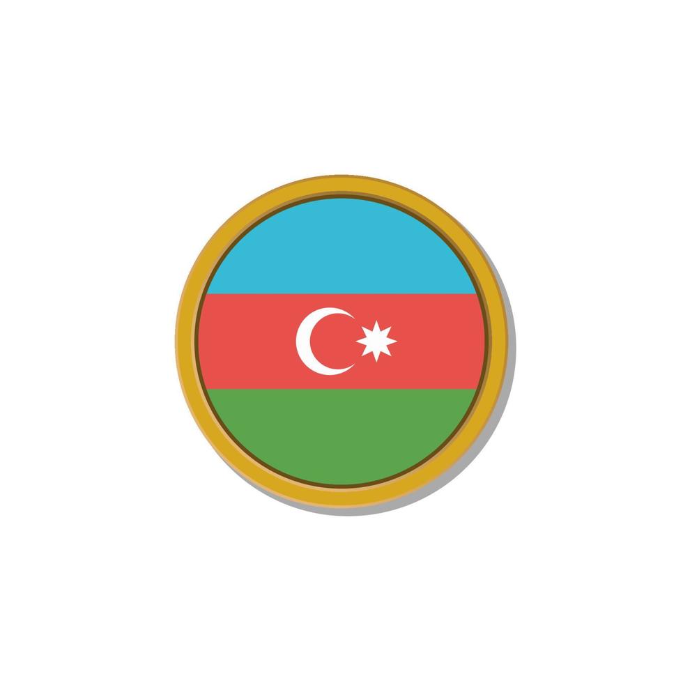 Illustration of Azerbaijan flag Template vector