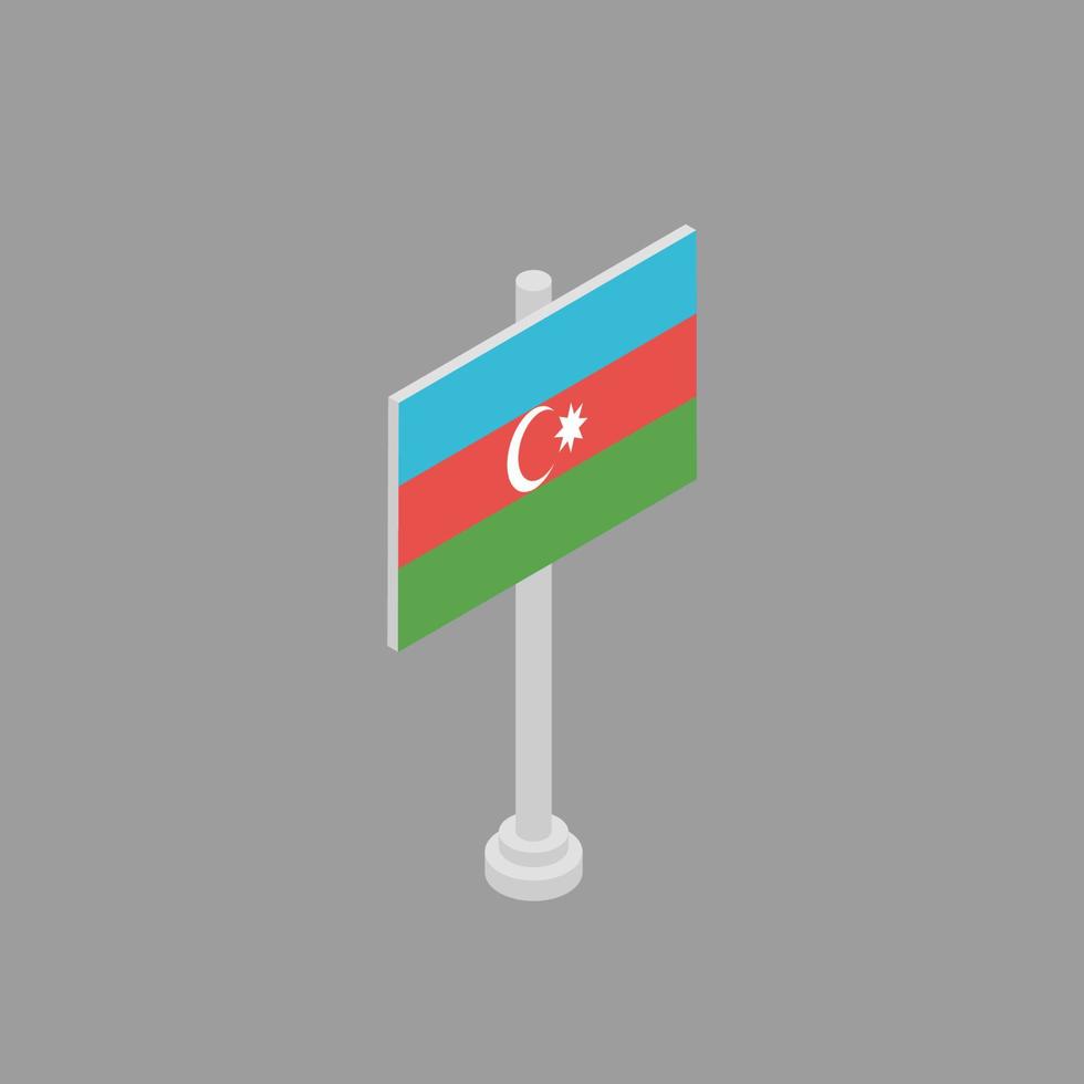 Illustration of Azerbaijan flag Template vector