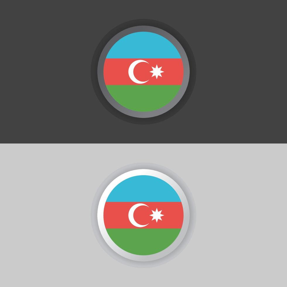 ilustración de la plantilla de la bandera de azerbaiyán vector