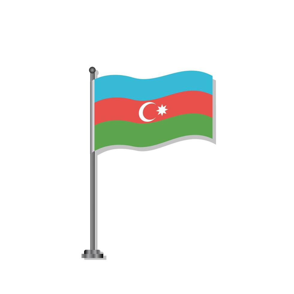 Illustration of Azerbaijan flag Template vector