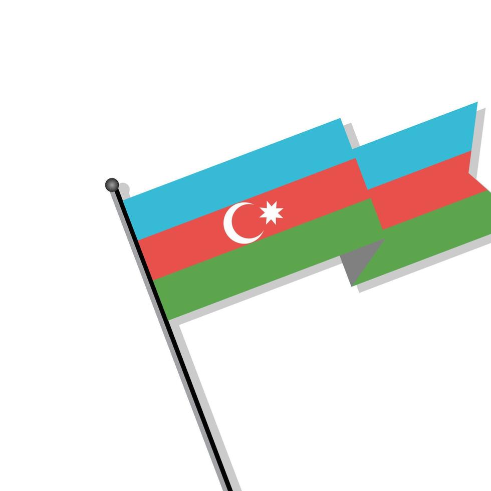 Illustration of Azerbaijan flag Template vector