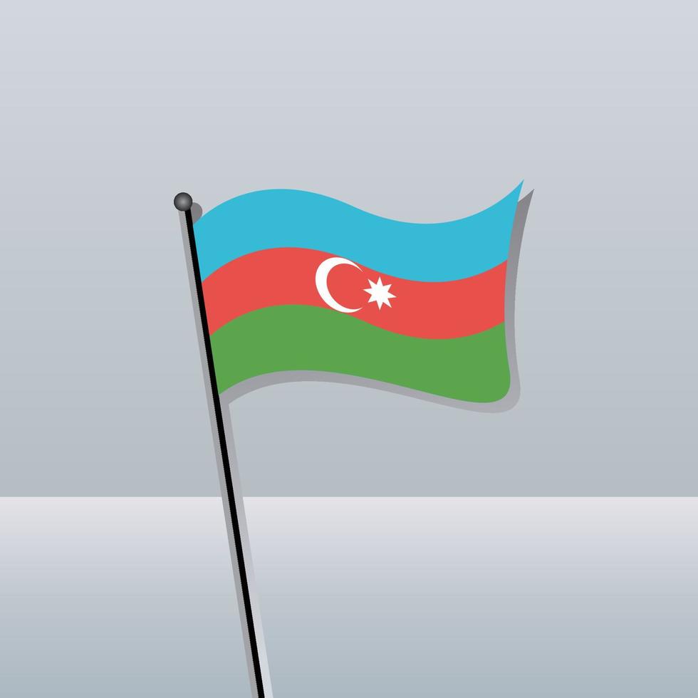 Illustration of Azerbaijan flag Template vector