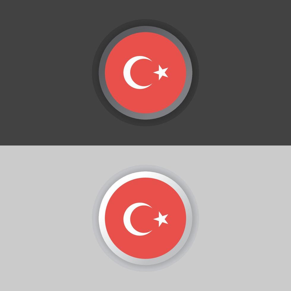 Illustration of Turkey flag Template vector