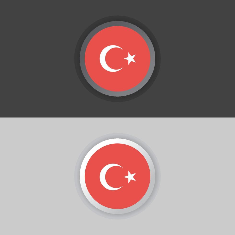 ilustración de plantilla de bandera de turquía vector