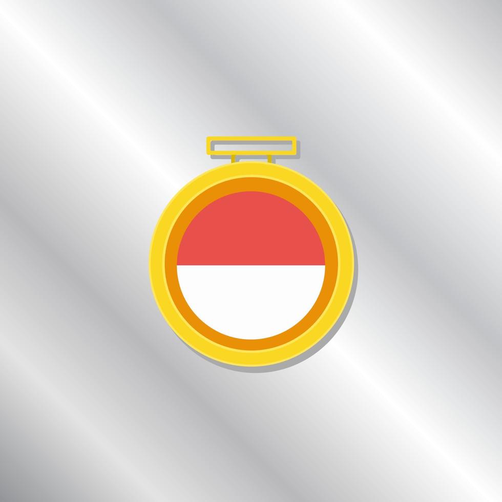 Illustration of Monaco flag Template vector