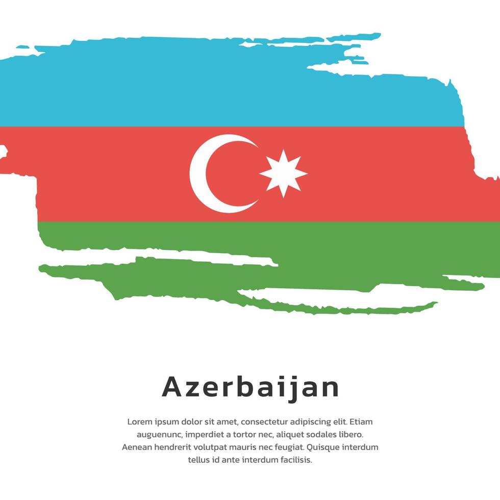 Illustration of Azerbaijan flag Template vector