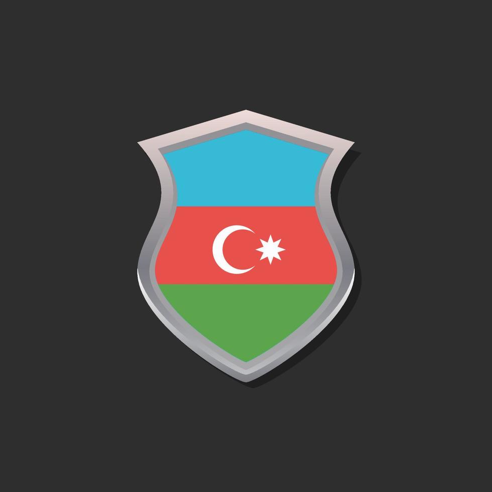 ilustración de la plantilla de la bandera de azerbaiyán vector