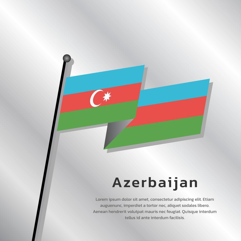 ilustración de la plantilla de la bandera de azerbaiyán vector