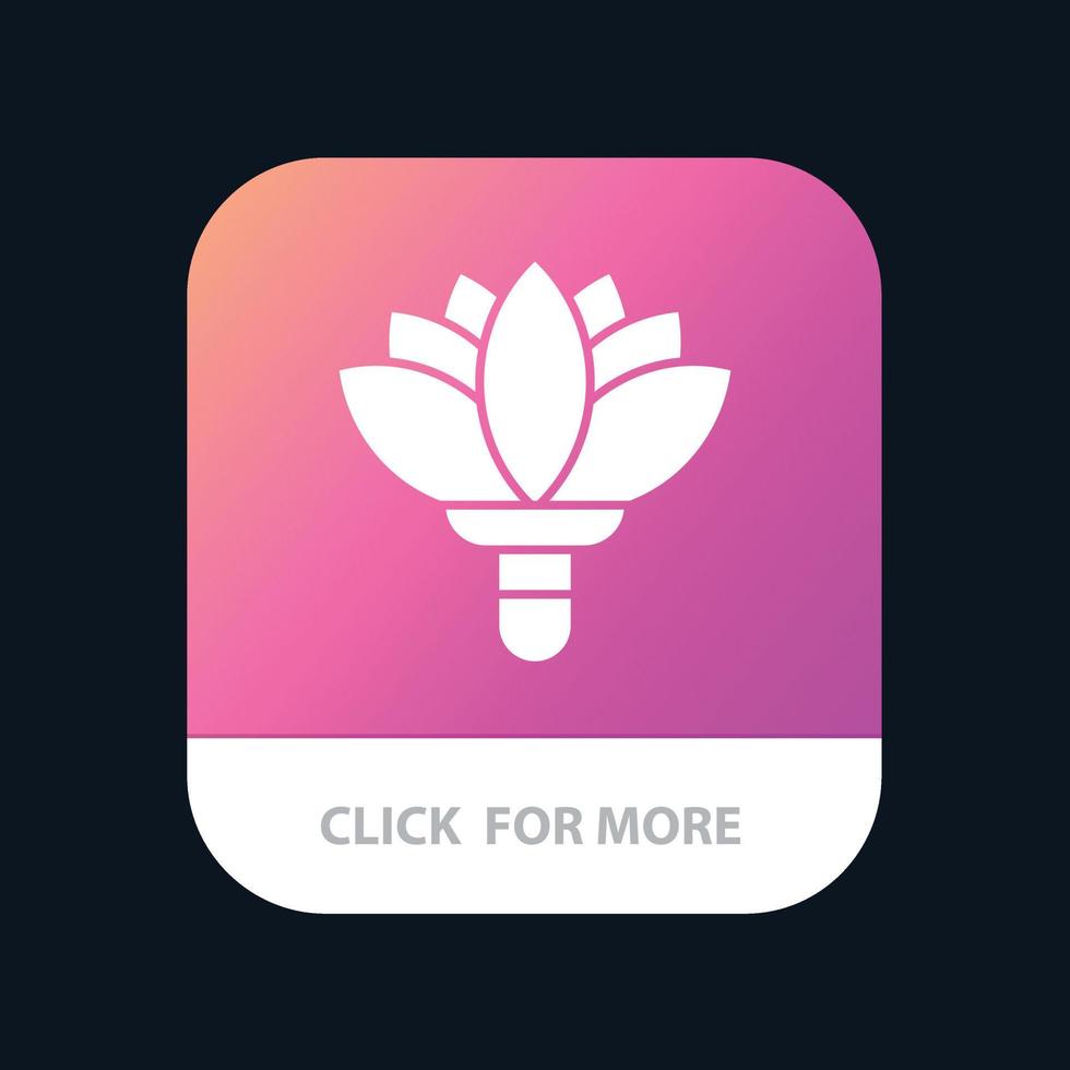 Flower Plant Rose Spring Mobile App Button Android and IOS Glyph Version vector