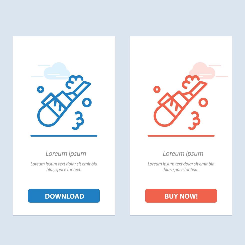 Cleaner Cleaning Vacuum Pipe  Blue and Red Download and Buy Now web Widget Card Template vector