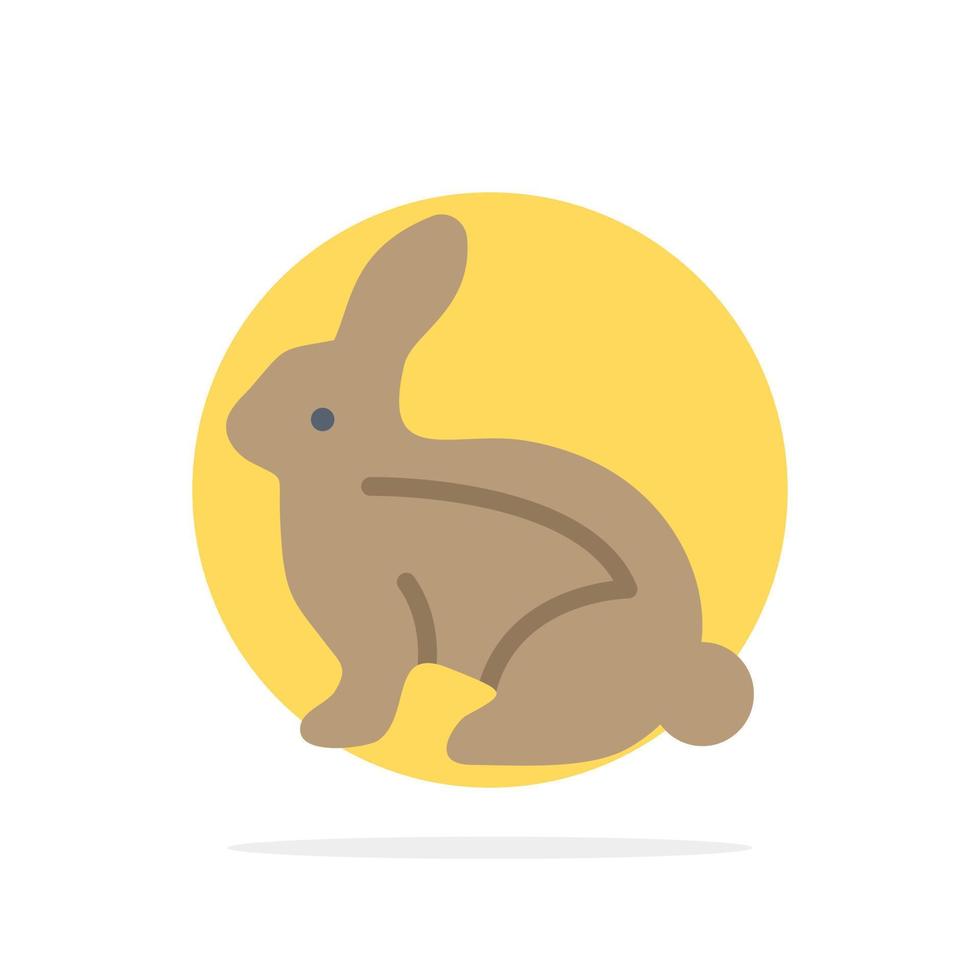 conejito pascua conejito de pascua conejo círculo abstracto fondo color plano icono vector