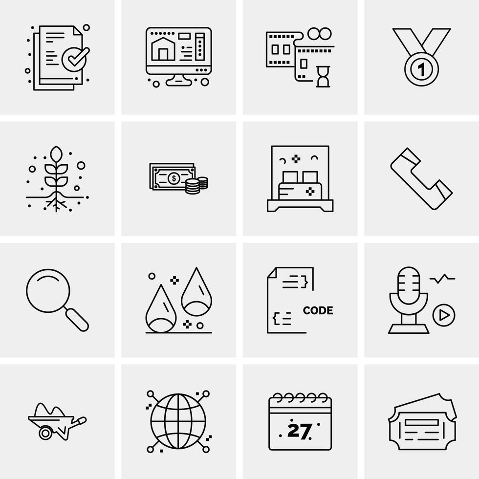 16 Business Universal Icons Vector Creative Icon Illustration to use in web and Mobile Related proje
