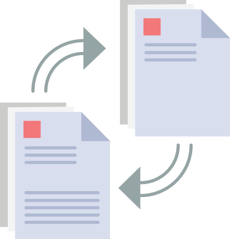 sharing share file document copying Flat Color Icon Vector