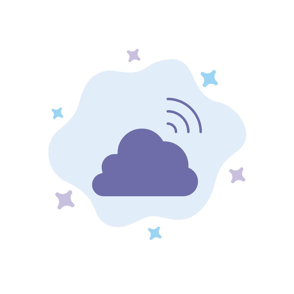 Cloud Rainbow Sky Spring Weather Blue Icon on Abstract Cloud Background vector