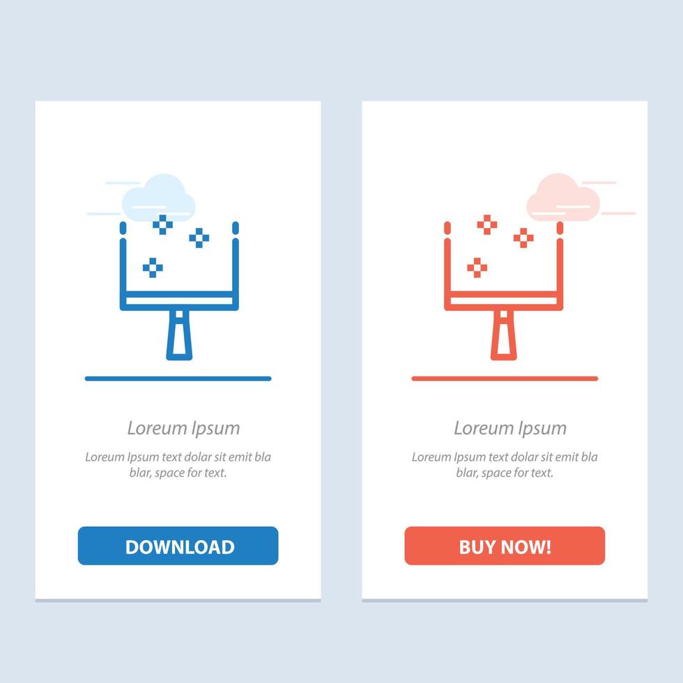 Broom Dustpan Sweep  Blue and Red Download and Buy Now web Widget Card Template vector