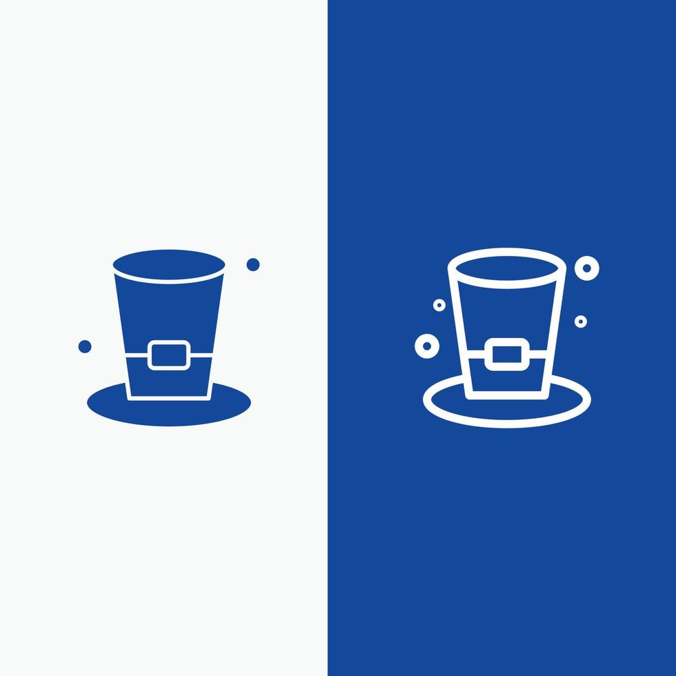 Glass Drink Wine Beer Line and Glyph Solid icon Blue banner Line and Glyph Solid icon Blue banner vector