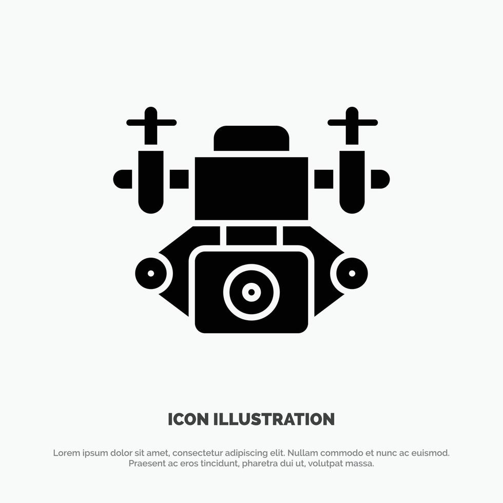 Action Camera Technology solid Glyph Icon vector